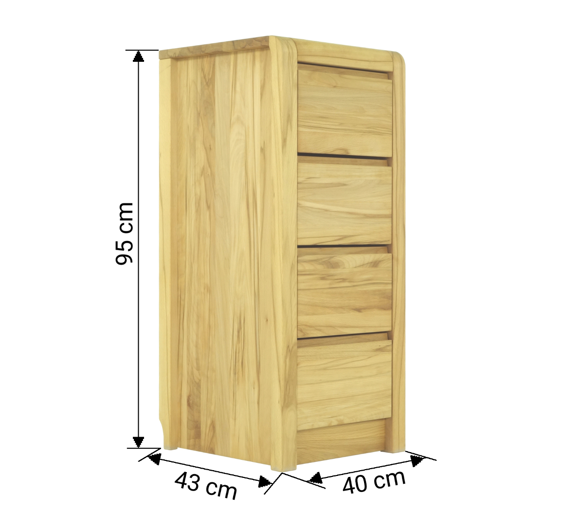 69. Massivholzkommode Buche - Kernbuche - Barowski-Wohnraum - Olivia - Schadstofffrei - Formaldehydfrei