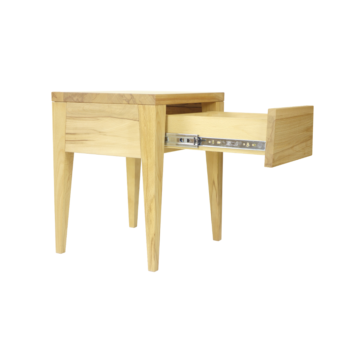 81. Massivholznachttisch Kernbuche - Barowski-Wohnraum - Modena - Schadstofffrei - Formaldehydfrei