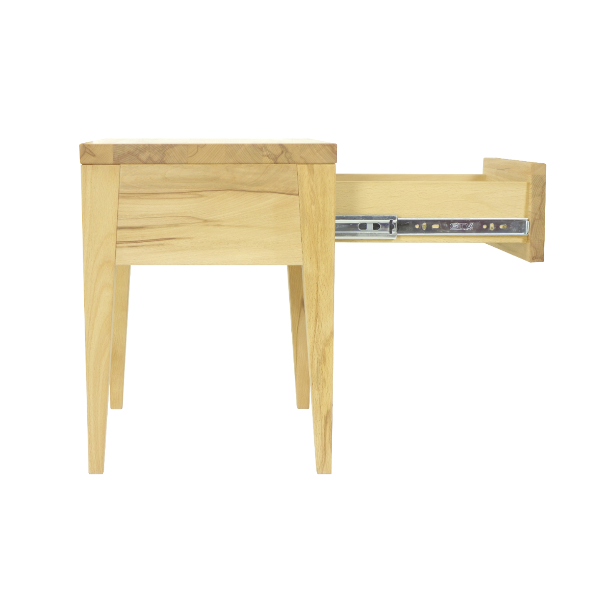 82. Massivholznachttisch Kernbuche - Barowski-Wohnraum - Modena - Schadstofffrei - Formaldehydfrei