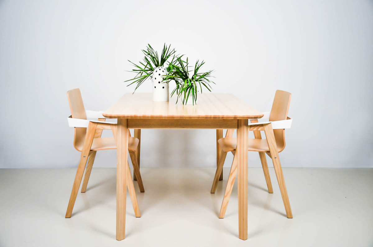 97. Massivholztisch T - Esche - Barowski-Wohnraum - Schadstofffrei - Formaldehydfrei